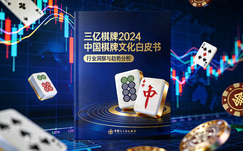三亿棋牌2024中国棋牌文化白皮书封面设计，展现行业洞察与趋势分析